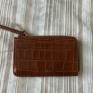 Ted Baker Tan Croc-Embossed Wallet